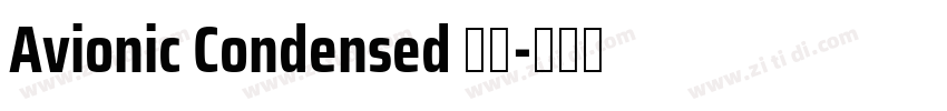 Avionic Condensed 粗体字体转换